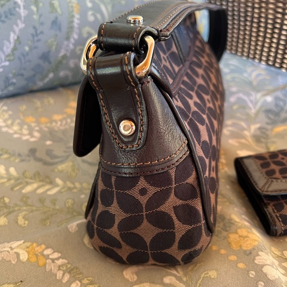 Black & Brown Fossil Purse with matching Wallet - Picture 9 of 16